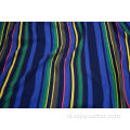 100% Viscose High Twist Crêpe Stripe Print Fabric